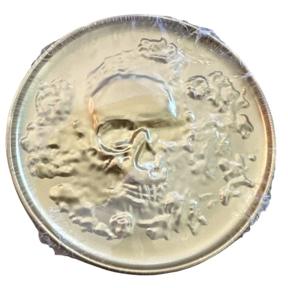 Target Threshold Metal Coasters Gold Embossed Skull 4 Pack New In Packaging